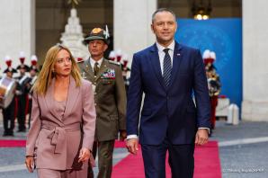 Prezydent Karol Nawrocki spotkał się z Giorgią Meloni w Rzymie. Rozmowy o bezpieczeństwie i UE–Mercosur
