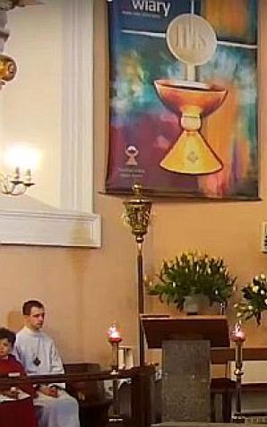 [VIDEO] Słowo i Msza Święta o godz. 12:15 drugi dzień Świąt Zmartwychwstania. Z Leszna, z modlitwą za Agatę